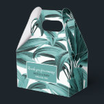 Vintage Tropical Handflatan Botanical Watercolor T Presentaskar<br><div class="desc">En vacker botanisk vattenfärgsmålning i vintage av en tealblått tropiskt handflatan Cordyline mot Princes Margaret som gjorts till ett repeterbart mönster med vitt. Gör mönster större eller mindre eller rotera det enligt dina önskemål. Anpassa den genom att lägga till en formetikett och starta i följande färg för att matcha mönster...</div>