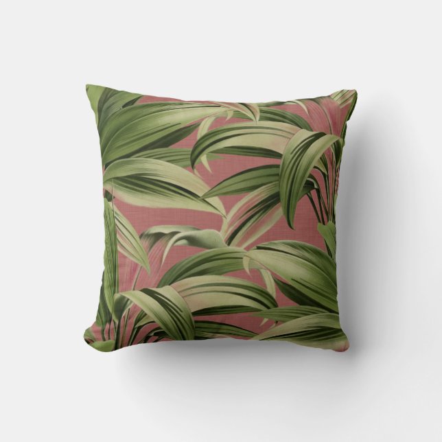 Vintage Tropical Handflatan Kudde (Framsida)