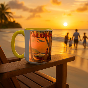 Vintage Tropical Hawaii Aloha Mugg