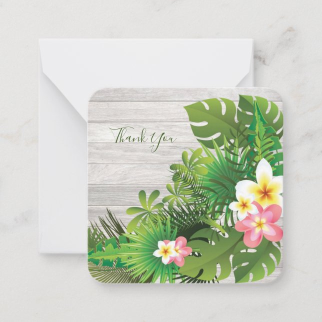 Vintage Tropical Hawaii Tack Anteckningskort (Framsida)