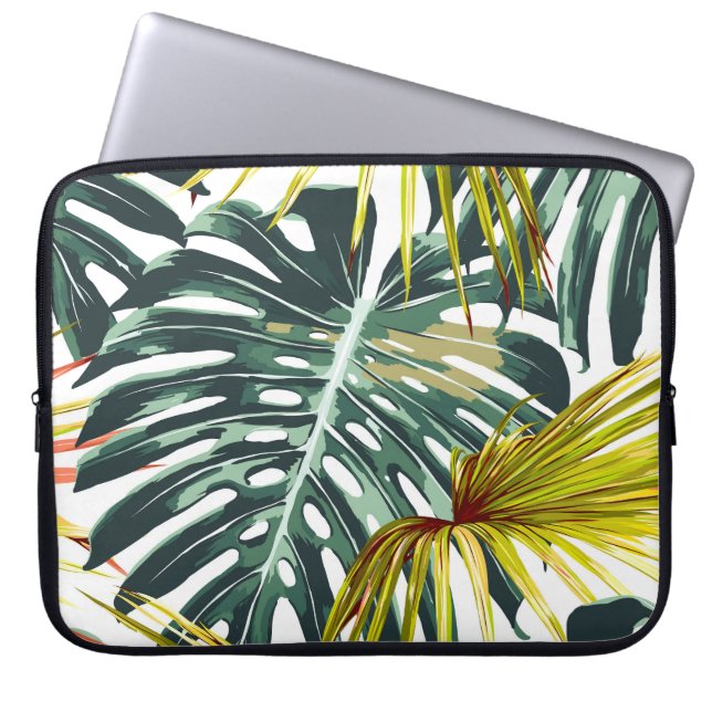 Vintage Tropical Jungle Löv Mönster Laptop Fodral (Framsidan)