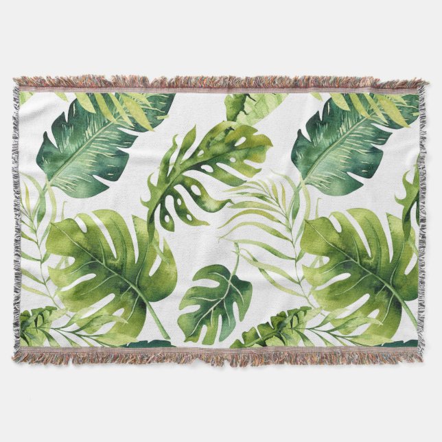Vintage Tropical Löv Throw Blanket Filt (Framsidan)