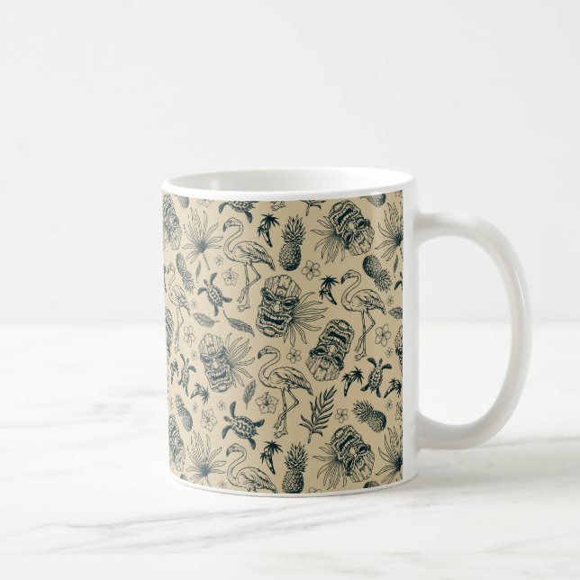 Vintage Tropical Mönster Kaffemugg (Höger)