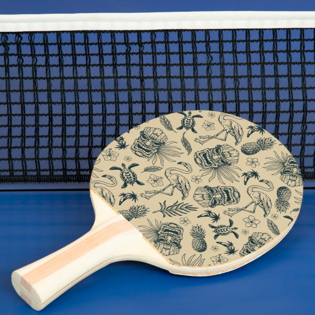 Vintage Tropical Mönster Pingisracket (Insitu)