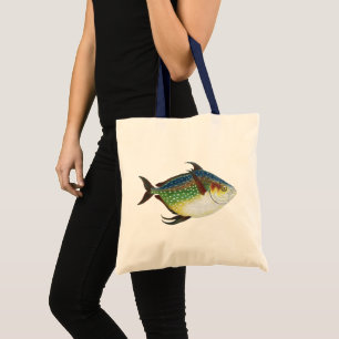 Vintage Tropical Opah Fish, Marine Aquatic Animal Tygkasse