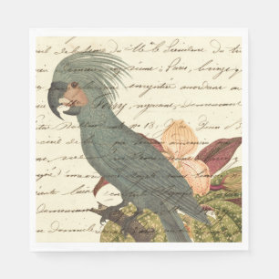 Vintage Tropical Parrot Pappersservett