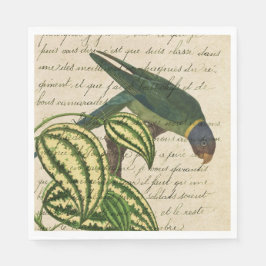 Vintage Tropical Parrot Pappersservett