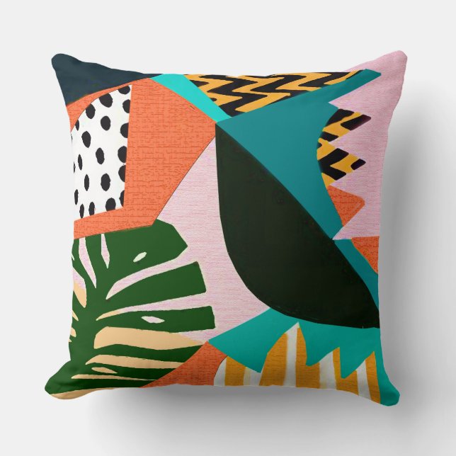 Vintage Tropical Vibes Kudde (Framsida)