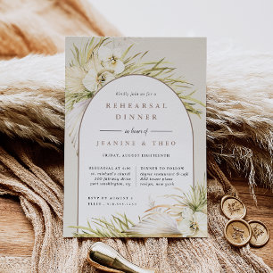 Vintage Tropics Ceremony Rehearsal Dinner Inbjudningar