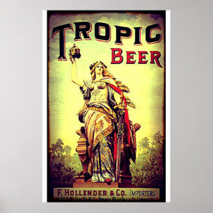 Vintage Tropik Beer Annons Poster