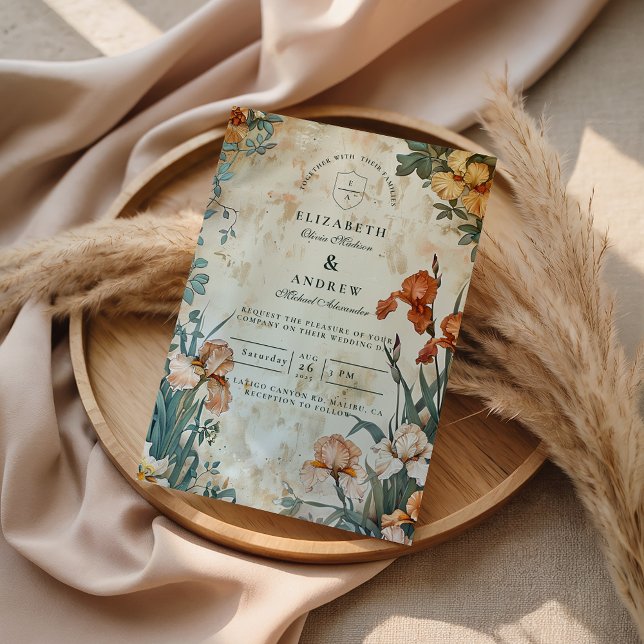 Vintage Tropisk Botanisk Bröllop Inbjudningar (Skapare uppladdad)