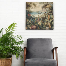 Vintage Tropisk Botanisk Paradis Konst | Canvastryck