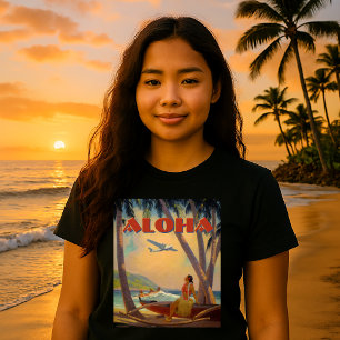 Vintage Tropisk Hawaii Aloha T Shirt