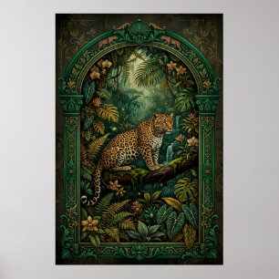 Vintage Tropisk Leopardaffisch Poster