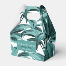 Vintage Tropisk Palm Botanisk Akvarell Teal