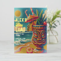 Vintage Tropisk Tiki Paraply Drink Luau Fest