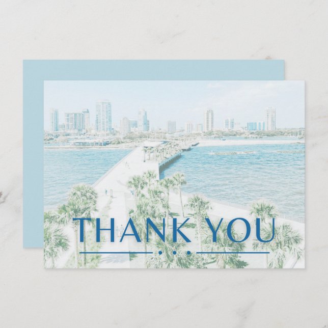 Vintage Tropiskt tackkort Tack Kort (Fram/baksida)