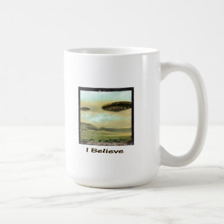 Vintage "tror jag" UFO-muggen Kaffemugg