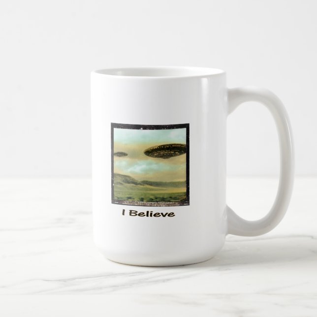 Vintage "tror jag" UFO-muggen Kaffemugg (Höger)