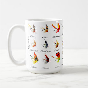Vintage Trout Fly Fishing Flies Coffee Mugg