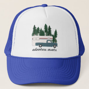 Vintage Truck Camper RVing Fourth of July Keps