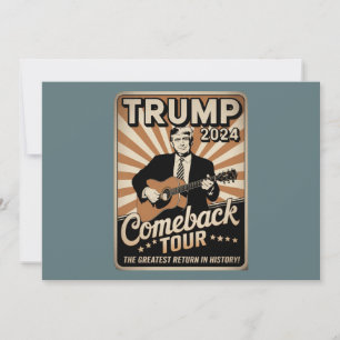 Vintage TRUMP 2024 Sten COMEBACK TOUR Inbjudningar