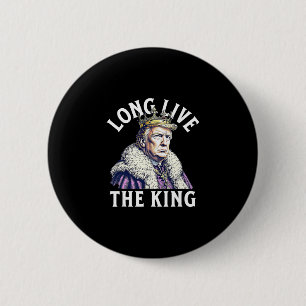 Vintage Trump Långt liv för kungen Amerikansk patr Knapp