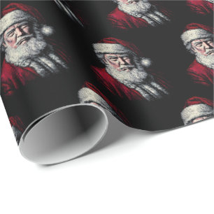 Vintage Trump Santa ansikte Rolig jul Holiday Presentpapper