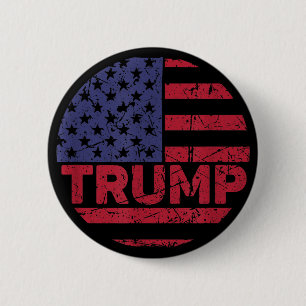 Vintage Trump Vann 45 47 Trump Amerikansk USA Flag Knapp