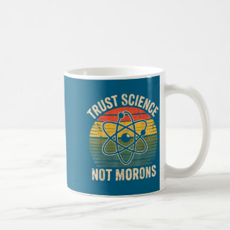 Vintage Trust Vetenskap Inte Idioter Grafisk Konst Kaffemugg