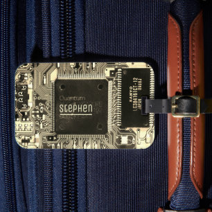 Vintage tryckt kretskort Geek Electronic PCB Bagagebricka