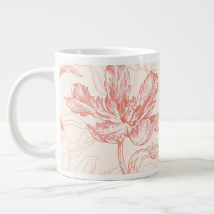 Vintage Tulip Blommönster Jumbo Mugg