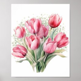 Vintage Tulip Elegance Poster