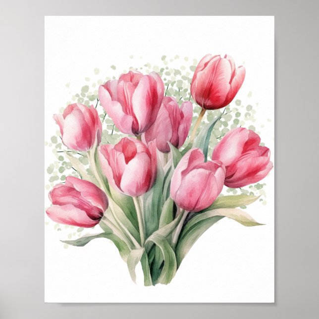 Vintage Tulip Elegance Poster (Framsidan)