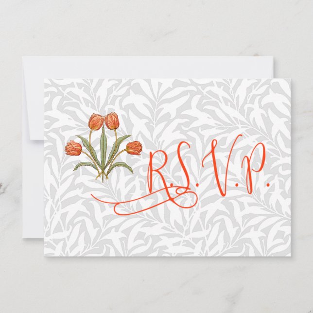 Vintage Tulip Morris Målningssamling Inbjudningar (Framsida)