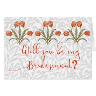 Vintage Tulip Morris Painting Collection Hälsningskort