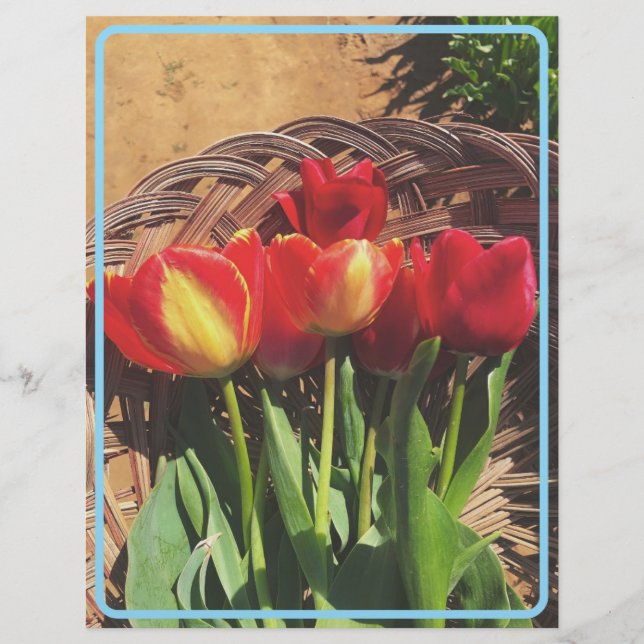 Vintage Tulip Stationery Brevhuvud (Framsida)
