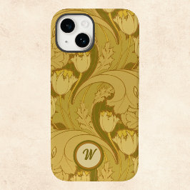 Vintage Tulips och Acanthus Löv med Monogram