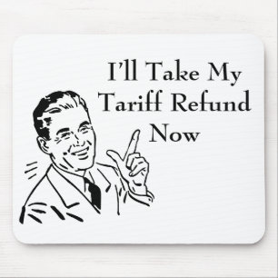 Vintage tullåterbetalningscheck musmatta