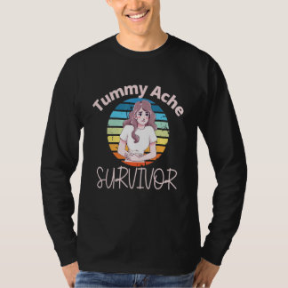 Vintage Tummy Ache Survivor Stomachache IBS Women  T Shirt