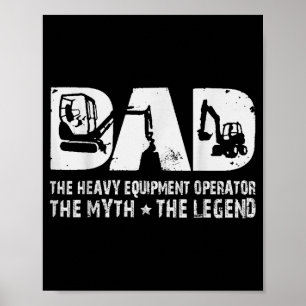 Vintage tung utrustning operatör Pappa Myten  Poster