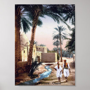 Vintage Tunisien: En oas Poster