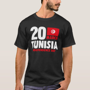 Vintage Tunisien Flagga Patriotic Tunisisian Indep T Shirt
