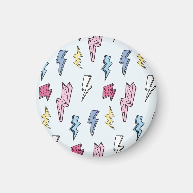 Vintage Tunn, sömlös illustration Magnet (Framsidan)