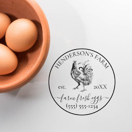 Vintage Tupp Anpassningsbar Rustic Farm Egg Carton Självfärgande Stämpel