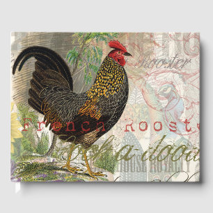 Vintage Tupp Fransk Collage Farm Pet Gästböcker