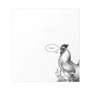 Vintage tupp illustration anteckningsblock