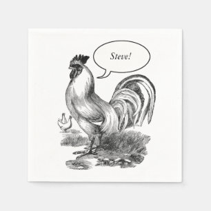 Vintage tupp illustration pappersservett