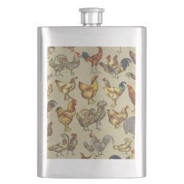 Vintage Tupp Kycklingmönster: Farmhouse Art Fickplunta