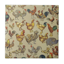 Vintage Tupp Kycklingmönster: Farmhouse Art